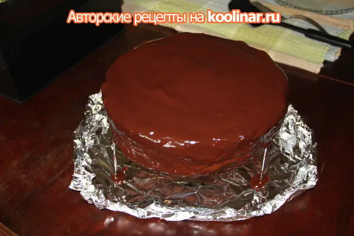 Торт " вишневый трюфель": шаг 7