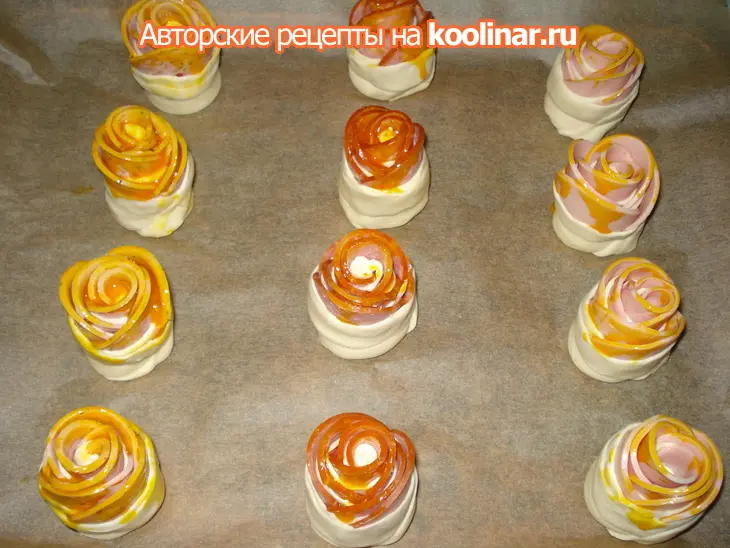Закуска "букет роз": шаг 3
