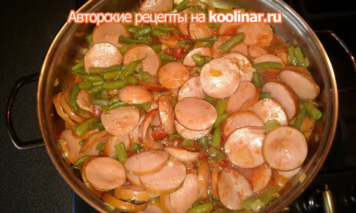 Запеканка с сардельками и колбасой: шаг 8