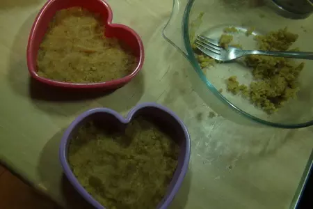 Cheese cakes с лепестками миндаля "когда два сердца...": шаг 3