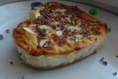 Cheese cakes с лепестками миндаля "когда два сердца...": шаг 10
