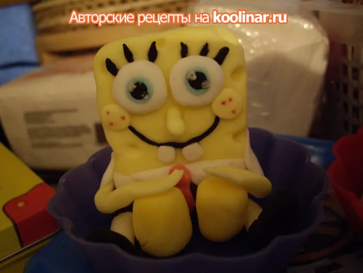 Торт "губка боб квадратные штаны": шаг 12