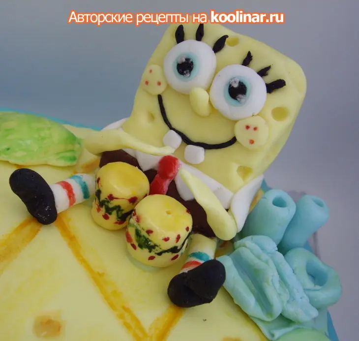 Торт "губка боб квадратные штаны": шаг 25