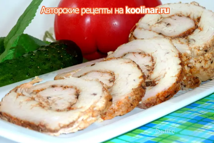 Диетический рулет из грудки индейки на пару, а кушают все!: шаг 9