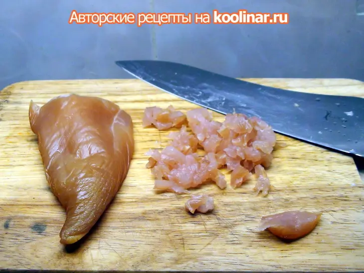 Грибы фаршированные, фуршетные, с карпаччо из куриной грудки.: шаг 5