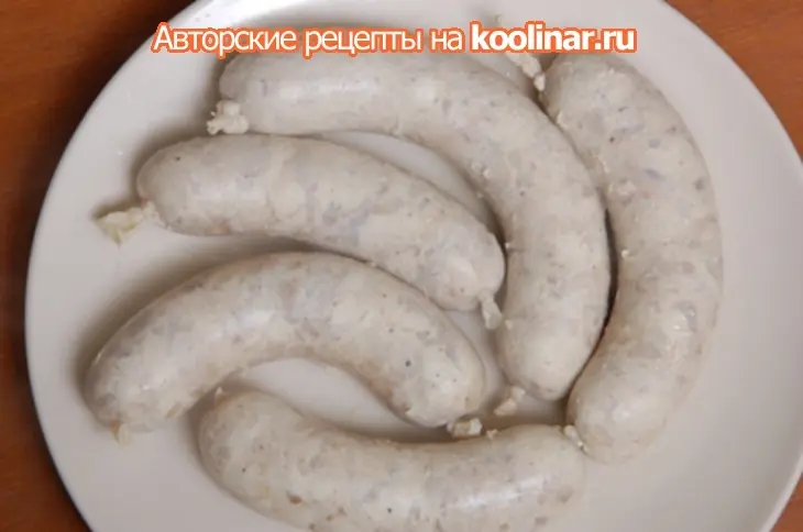 Домашние колбаски куриные: шаг 4