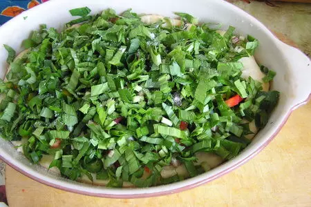 Пирог с курицей и зеленью по типу киша.: шаг 5