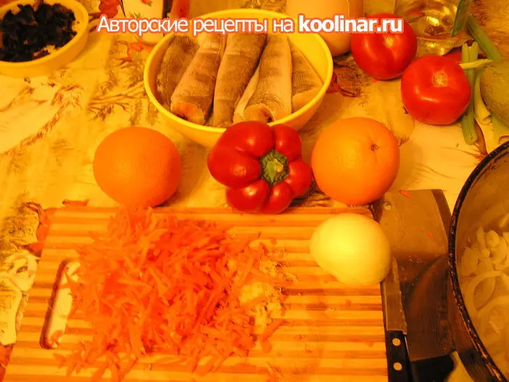 Рыбка в соусе с апельсином , лимоном и имбирем.: шаг 1