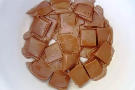 Печенье twix ( песочное печенье+молочный шоколад+мягкая карамель): шаг 8