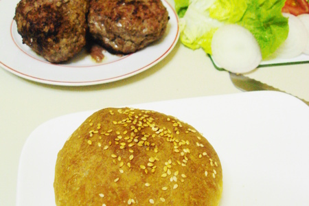 Домашний гамбургер с пышными булочками.: шаг 12