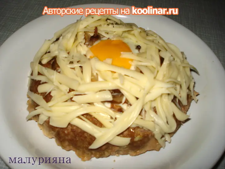 "совиное гнездо"- котлеты: шаг 8