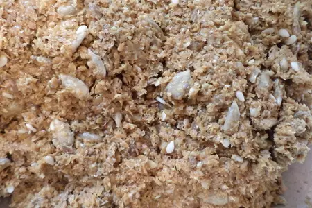 Кnekkebrød или ржаные хлебцы с отрубями, геркулесом, семенами льна, подсолнечника и кунжутом.: шаг 3
