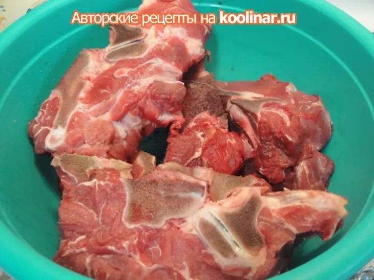 Отварное  мясо: шаг 1