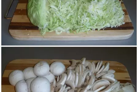 Пирог с капустой и грибами: шаг 4