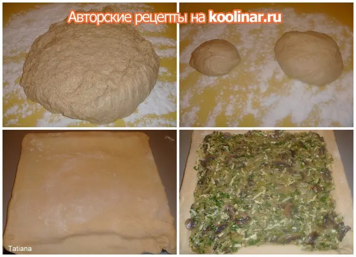 Пирог с капустой и грибами: шаг 6