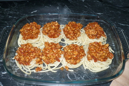 Spaghetti bolognese-гнездышки: шаг 4