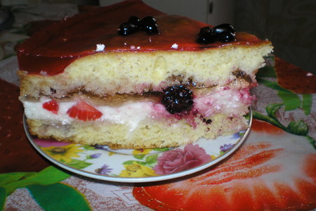Торт-пирог "фруктовое безумство": шаг 6