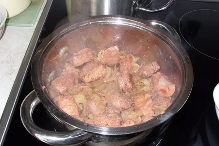 Капуста тушеная со свининой   .: шаг 1