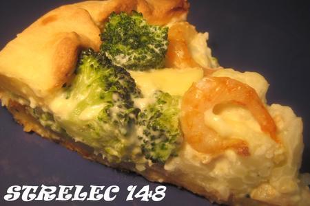 Пирог с креветками, брокколи и цветной капустой.: шаг 8