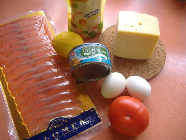Салат "морская звезда": шаг 1