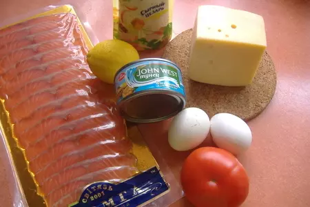 Салат "морская звезда": шаг 1
