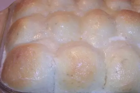 Булочки с начинкой,запеченные в сливках: шаг 4