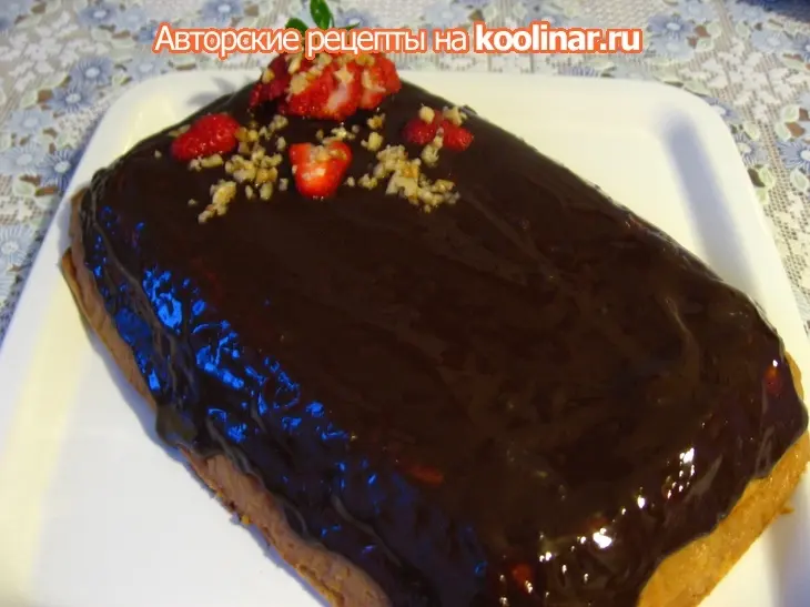 Манный десерт с печеньем и вареным сгущенным молоком: шаг 2
