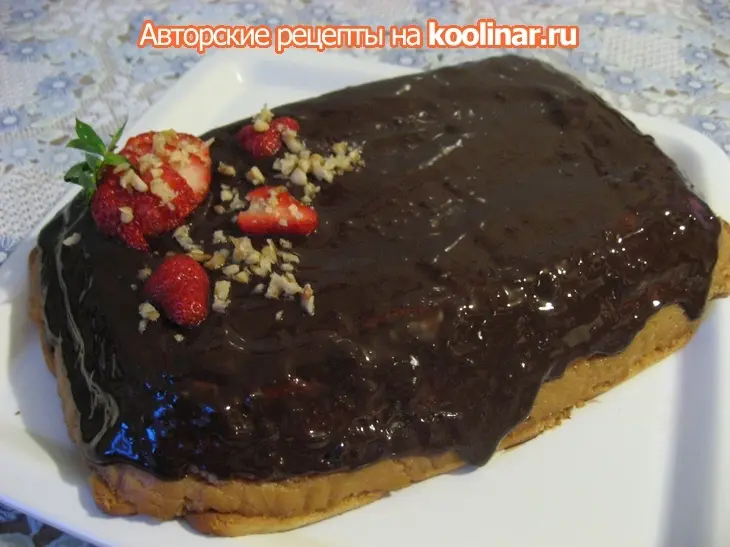 Манный десерт с печеньем и вареным сгущенным молоком: шаг 3