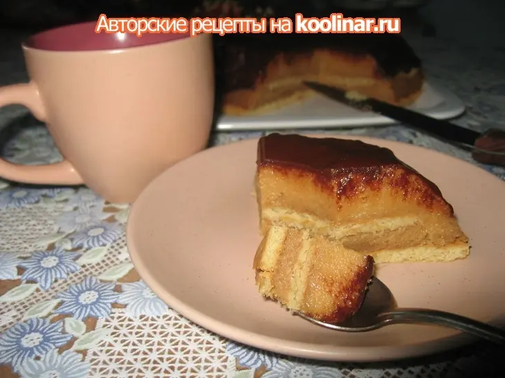 Манный десерт с печеньем и вареным сгущенным молоком: шаг 5