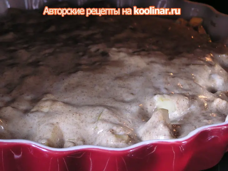 Очень яблочная кофейная шарлотка.: шаг 4