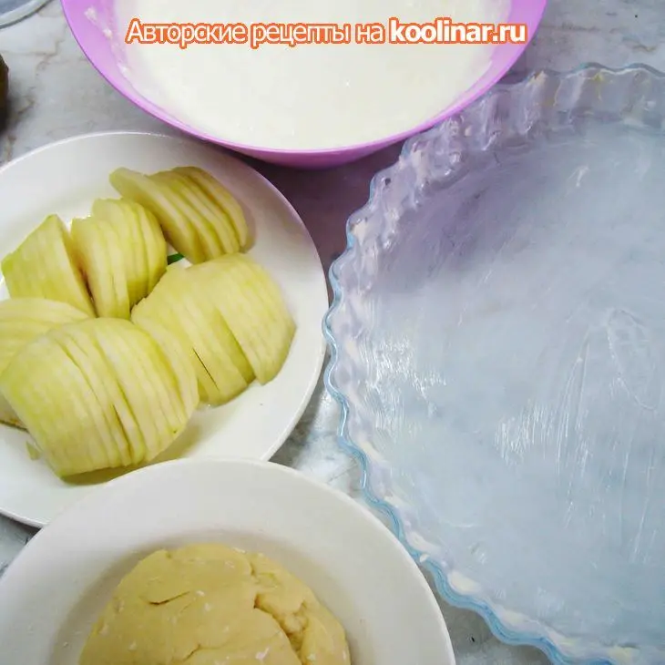 Творожный тарт с грушами.: шаг 3