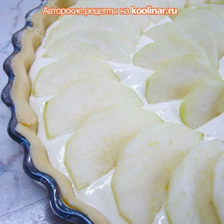Творожный тарт с грушами.: шаг 5