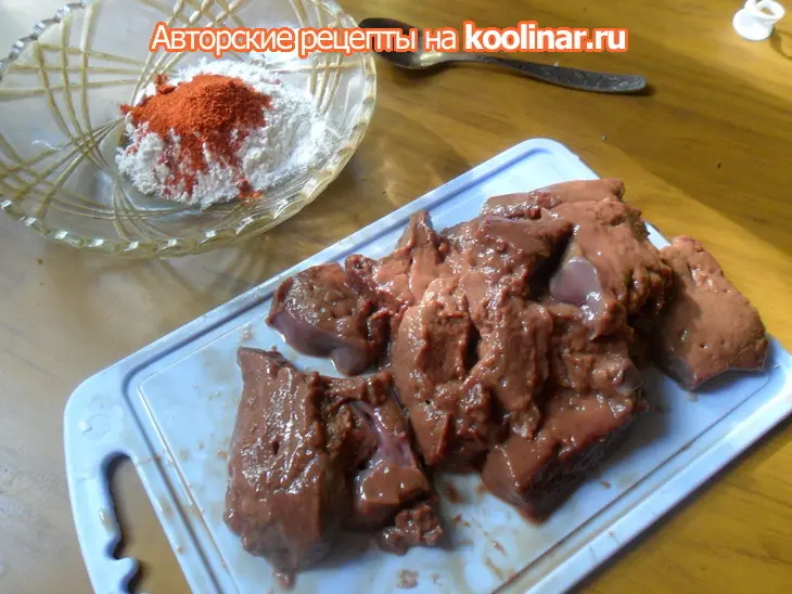 Печень с грибами: шаг 4