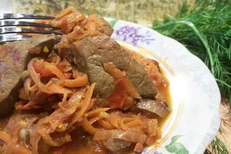 Печень и сердце барашка в остром кисло-сладком соусом: шаг 7