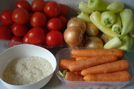 Салат с рисом на зиму без уксуса: шаг 1