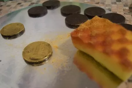 Мастер класс торт корзинка с монетками: шаг 16