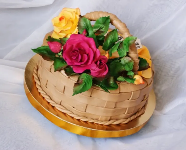 Мастер класс торт корзинка с монетками: шаг 18