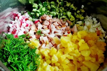 Окрошка сборная мясная в ледяной чаше: шаг 5
