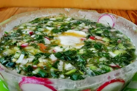 Окрошка сборная мясная в ледяной чаше: шаг 8