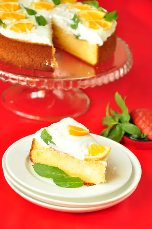 Hot milk sponge cake  with cream cheese filling: шаг 3