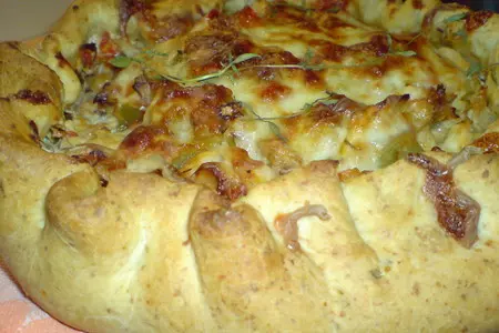 Провинциальный  порционный пирог с курицей и овощами: шаг 9