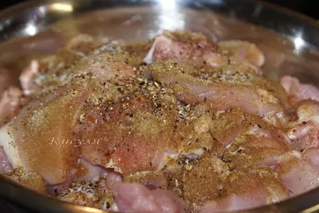 Шашлык из курицы в грейпфруте: шаг 2