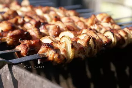 Шашлык из курицы в грейпфруте: шаг 3