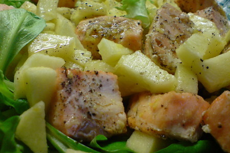 Салат с сёмгой и яблоками с цитрусовой ноткой: шаг 5