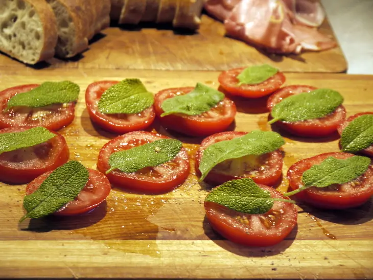 Брускетта saltimbocca: шаг 2