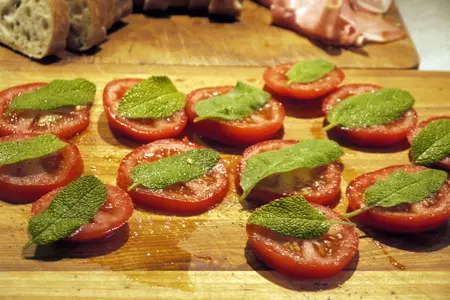 Брускетта saltimbocca: шаг 2