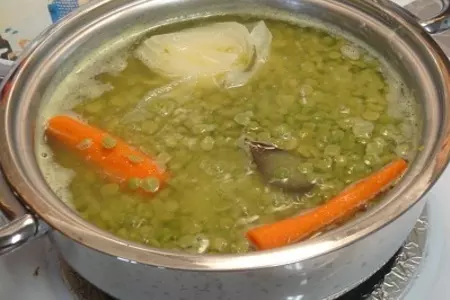 Ветчина с гороховым пудингом и соусом с кинзой: шаг 2