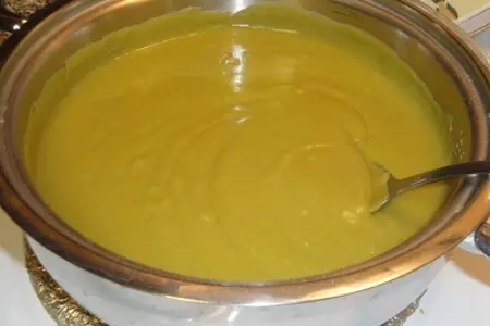 Ветчина с гороховым пудингом и соусом с кинзой: шаг 4