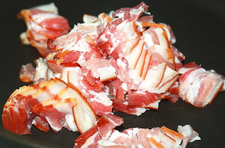 Салат французский с беконом и горзонзолой: шаг 2