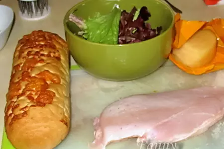 Хот-дог "цезарь": шаг 1